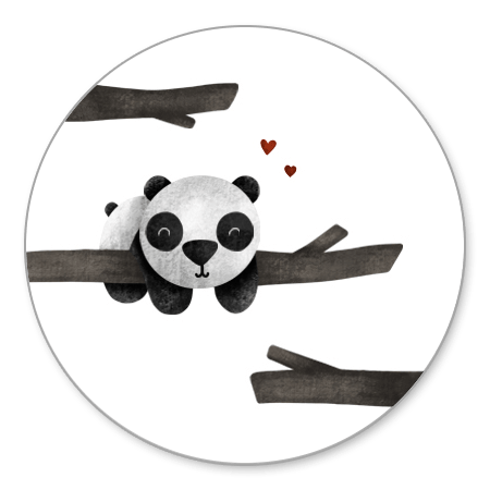 Panda met takjes